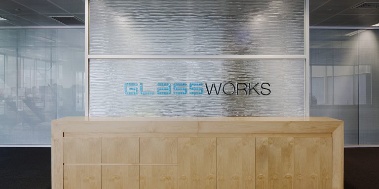 Formed Vision. Custom signage in Aqua pattern